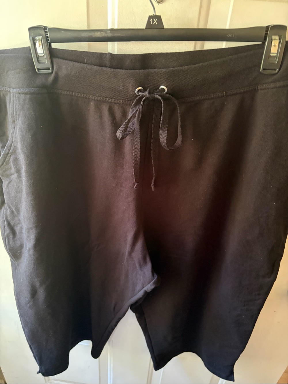 Just My Size Black Capri Drawstring Pants nwot